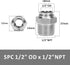 Push to Connect Fitting, 304 Stainless Steel Male Straight 1/2" Tube OD x 1/2" NPT Thread, Pack of 2