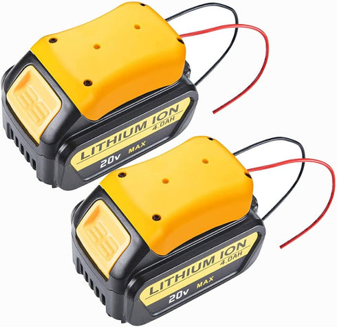 2 Packs Upgrade for DeWALT Battery Adapter - Power Source Mount for Dewalt 20V Battery Adaptor Dock with Wires
