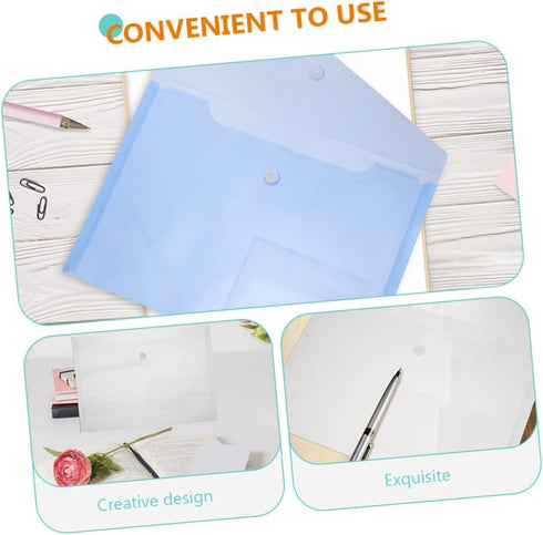 Ciieeo 6pcs Portable Document Bag, A4 File Holder, Plastic Pocket Folders, Travel Folder, Business Manager