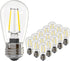 Banord 15 Pack Dimmable 2W S14 Replacement LED Bulbs, 2700K Warm White, Waterproof Outdoor String Lights, E26 Base