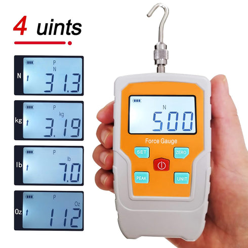 Digital Force Gauge Push and Pull Meter, Dynamometer Tension Pressure Tester, Compression Load Plug Force Destructive