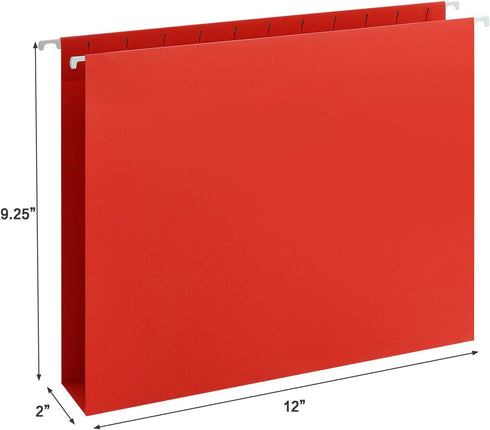 HERKKA Extra Capacity Hanging File Folders, 30 Pack, Reinforced Letter Size with Heavy Duty 2 Inch Expansion