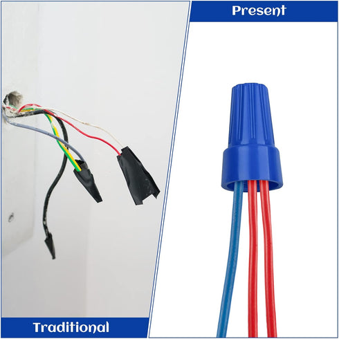 180 PCS Wire Connectors, Insulating Insert Twist Electrical Wire Caps for Quick Connection, Colorful Wire Caps