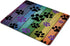 Smooffly Rustic Rainbow Woodgrain Black and Purple Dog Paw Gaming Mouse Pad, 9.5 X 7.9 Inch