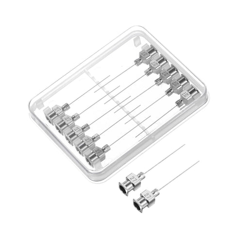 30pcs 27Gauge Stainless Steel Dispensing Needles, 1" All Metal Glue Needle Tube Blunt Tips for Lab Use