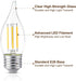 E26 C35 2700K Bulb BulbsWarm 4 (40 Bulbs Non-Dimmable 10Pack KINUR Decorative Candle Light Ceiling Fan Candelabra led