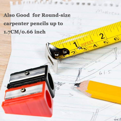 8-Pack Pencil Sharpener Metal Blade Carpenter Pencil Sharpener Jumbo Crayon Sharpener,Hand held Sharpener,Woodworker