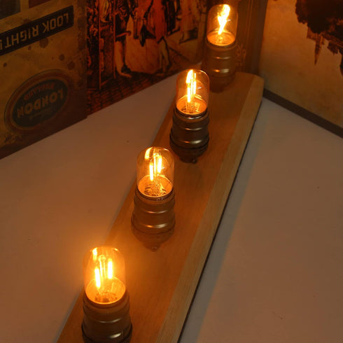 E26 LED Amber Night Light Bulbs 1W, T28 Mini Edison Tube Lamp, 2200K Warm, 10W Incandescent Equivalent