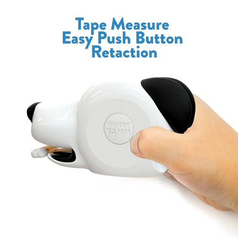 Famm 4-in-1 3+, Handy Spot The Dog Kids Tape Measure with Adjustable Level Eye, Angle Finder & Eraser Ears Montessori