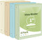 SUNEE 1 Inch 3 Ring Binder, Clear View, PVC-Free, Fits 8.5x11 Inches, Aesthetic, 4 Pack for School or Office