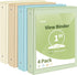 SUNEE 1 Inch 3 Ring Binder, Clear View, PVC-Free, Fits 8.5x11 Inches, Aesthetic, 4 Pack for School or Office