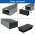 16 2 3/4 1 5/32 Inch uxcell Pcs Rectangle Tubing End Caps x Plastic Hole Plugs Insert End Cap for Metal Tubing Post