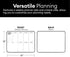 Double Sided Weekly Dry Erase Board with Stand, 16"x12", To-Do List Calendar White Board for Home Office