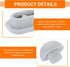 8Set uxcell Toilet Seat Buffer, Anti-Slip Plastic Toilet Seat Bumper Kit, Universal Buffer Toilet Lid Rubber Bumpers