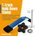 POWERTEC T-Track Hold Down Clamp, 71168, 5-1/2 L x 1-1/8 W, 2 Pack, Blue Black for Woodworking