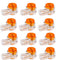 200PCS Waterproof Gel-Filled Orange Clear Button Telephone Wire Connectors, UY Butt Splice Connector K1