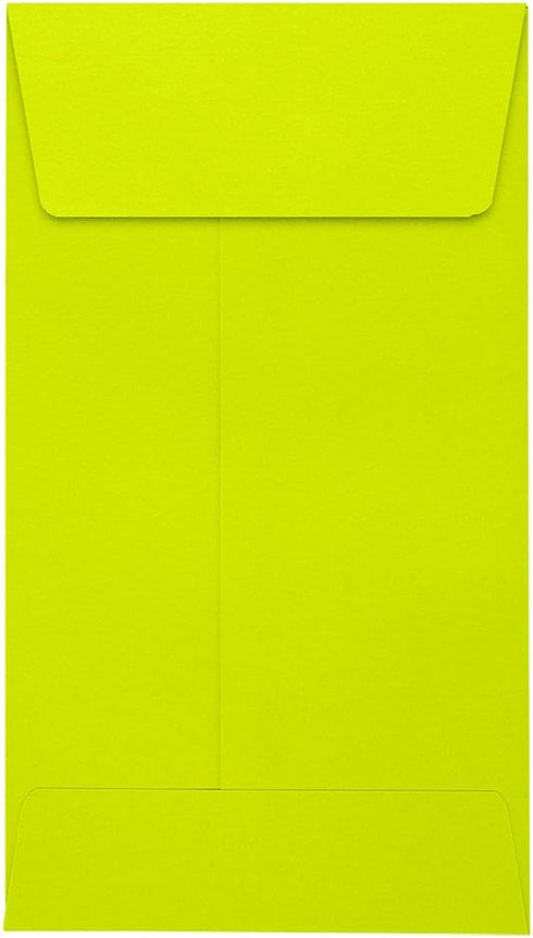 LUXPaper #5 1/2 Coin Envelopes | Peel & Press | 3 1/8" x 5 1/2" | Wasabi Green | 80lb. Text | 50 Qty by Envelopes.com