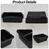 Leendines 24 Commercial Set 4 Liters Plastic Meat Tub Bus Box, Black Bus Bin/Bus Totes