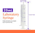 20 PCS 20 ml Plastic Syringe with Measurement, Slip Tip and No Rubber Plunger Small Syringe for for Scientific Lab Injection, Refilling, Measuring Liquids, Oil or Glue Applicator