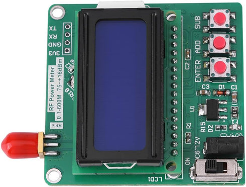 RF Power Meter, 1 600MHz Frequency Attenuation Meter with Digital LCD Display for RF Detection