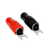 Conext Link 20pcs Barrier Spade Fork Terminal Connector 8 GA AWG Crimp Red Black Boots (16564)