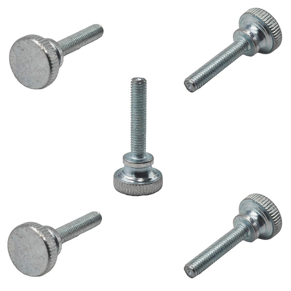 STFRBTH 5PCS M5 x 25mm Thumb Screws, Flat Knurled Head Threaded Fasteners for