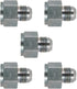 1/2" JIC Female x 3/8" JIC Male Straight Union/Joiner Hydraulic Adapter Fitting (5-Pack)