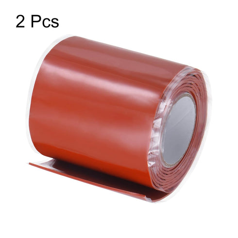 2 Rolls Self Fusing Silicone Tape, 2" x 3ft, Waterproof Sealing Plumbing Rubber Tape for Hose Leak Repair