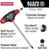 JTH6E10BE 5/32-Inch 6-Inch Klein Tools Ball Hex Key with Journeyman T-Handle