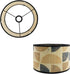E27 11.8" 11.8" 7.87" 4 Crapyt Drum Wood Lampshade, Round Removable Lamp Cover, Vintage Geometric Pattern Lampshades