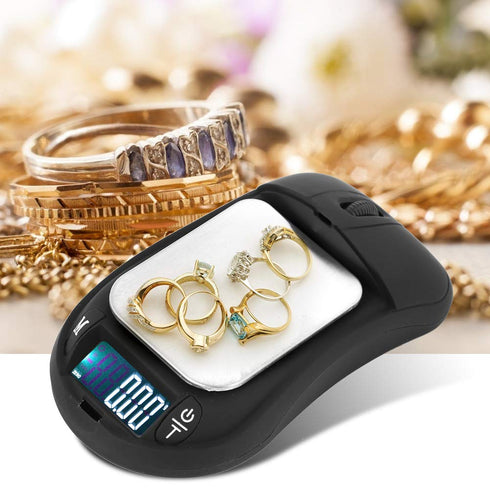 Digital Scale, 200g / 0.01g Portable Black Pocket Scale with LED LCD Display for Jewelry, Cooking, and Tea