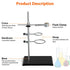 Chemistry Laboratory Stand Set with Support Stand, 2 Retort Rings, Rod and Flask Clamp