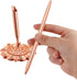 Hollow Round Signing Pen Set for Wedding Bridal, Rose Gold Pen Holder