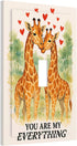 HTSAHKV 3 5 Inch Romantic Giraffe Couple Wall Plate Light Switch Cover Single Gang Outlet Faceplate Print Plate Cover X