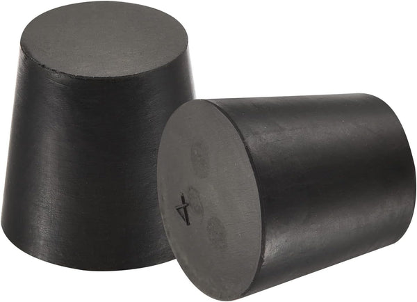 MECCANIXITY Rubber Tapered Plug, 20mm to 26mm Solid Test Tubes Bungs Stopper, Black for Lab Home, 10 Pieces