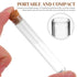 100pcs Glass Test Tubes with Cork Stoppers, Clear Hard Tubes for Scientific Experiments with Brushes