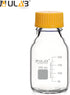 ULAB Round Media Storage Bottle, 500ml (16.9oz), 3.3 Borosilicate Glass Bottles with GL45 Screw Cap, Pack of 6