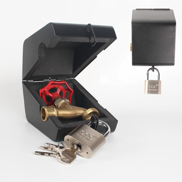 Outdoor Faucet Locking System with Padlock,Insulated Spigot Lock Cover,Garden Hose Bib Lockout,Freeze