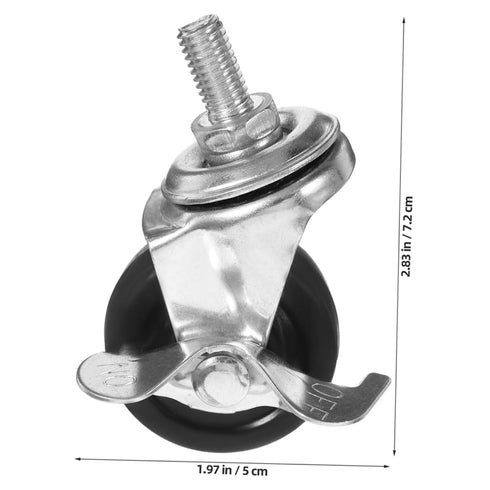 4pcs MAGICLULU Caster Wheels Brakes for Rolling Carts Swivel Casters for Trolley