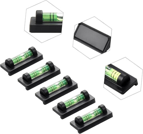 AureateLiving 40Mm 2 5 Pack(5pcs) Bubble Level With Magnetic Base For Photo Frames And TV Stands, Precision Calibration