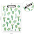 WAVEYU Cute Decorative Clipboard, Cactus Design with Low Profile Clip, Letter Size (12.5"x9"), Retractable Key Hole for