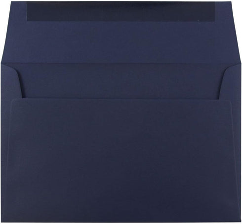 JAM PAPER A9 Premium Invitation Envelopes - 5 3/4 x 8 3/4, Navy Blue, 50/Pack