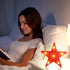 4 Jutom Pieces Star Night Lights LED Plastic Star Shaped Sign Lighted Marquee Desk Lamp for Gift Red