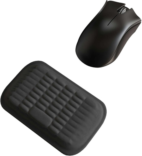 MEKASS Ergonomic Mouse Wrist Rest, Premium Memory Foam Support for Pain Relief, Classic Black