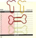 Cute Dog Bone Shape Paper Clips, 50 Pcs, Colorful for Notebook, Office, School, and Home Use