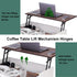 2 Pack Black Ottoman Lift Top Mechanism for Coffee Tables