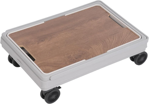 MooneHived 55L Foldable Cart, Rolling Storage Crate with Lid Wheels, Large Capacity Collapsible Rolling Cart, Portable