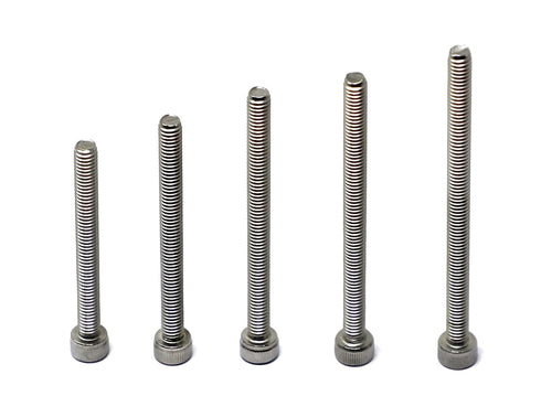 iexcell 50 Pcs M4 x 40/45/50/55/60mm Stainless Steel 304 Hex Socket Head Cap Screws Bolts Assortment Kit