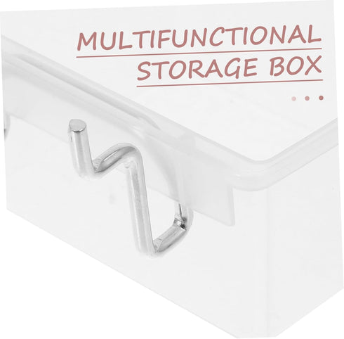 6Pcs Angoily Transparent Pegboard Bins with Slanted Opening Thickened Peg Board Accessories for Tool Storage