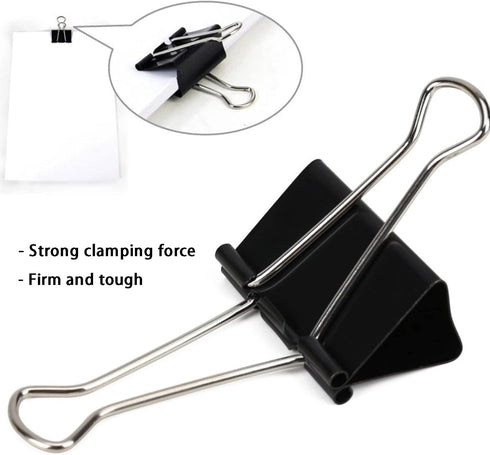 Extra Large 2.4 Inch Binder Clips (20 Pack), Upgrade Big Paper Clamps for Office and Home, Black